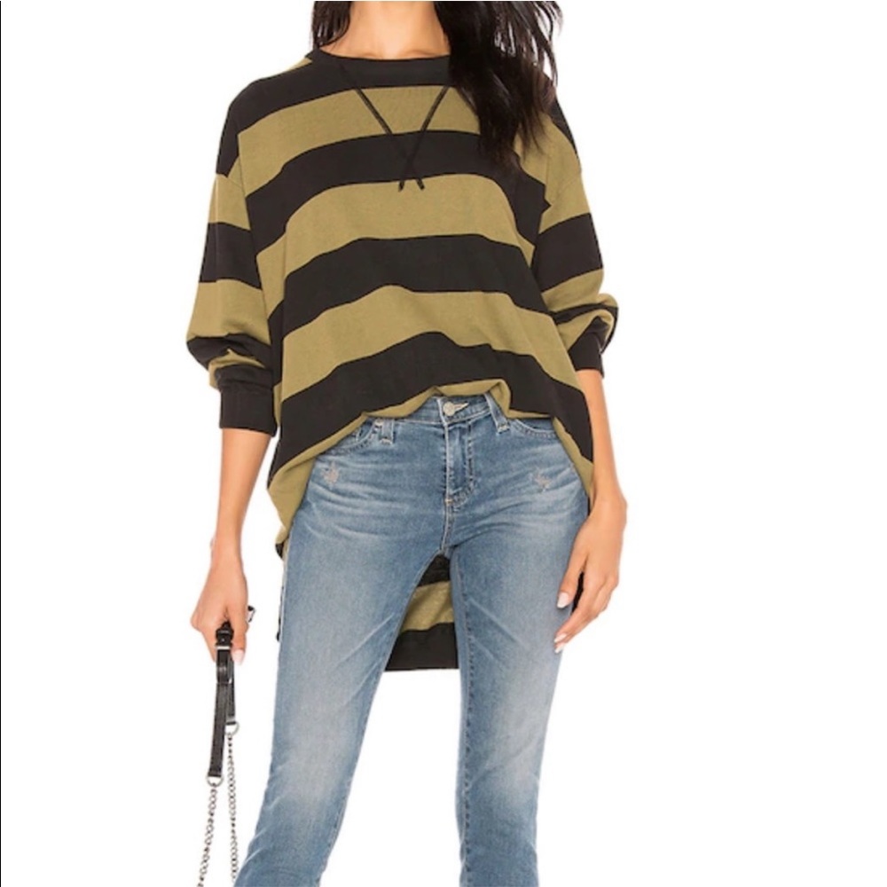 Free People Surfin On Your Stripe Stripe Sweater - Picture 4 of 5